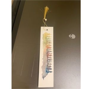 Original handmade watercolor bookmark